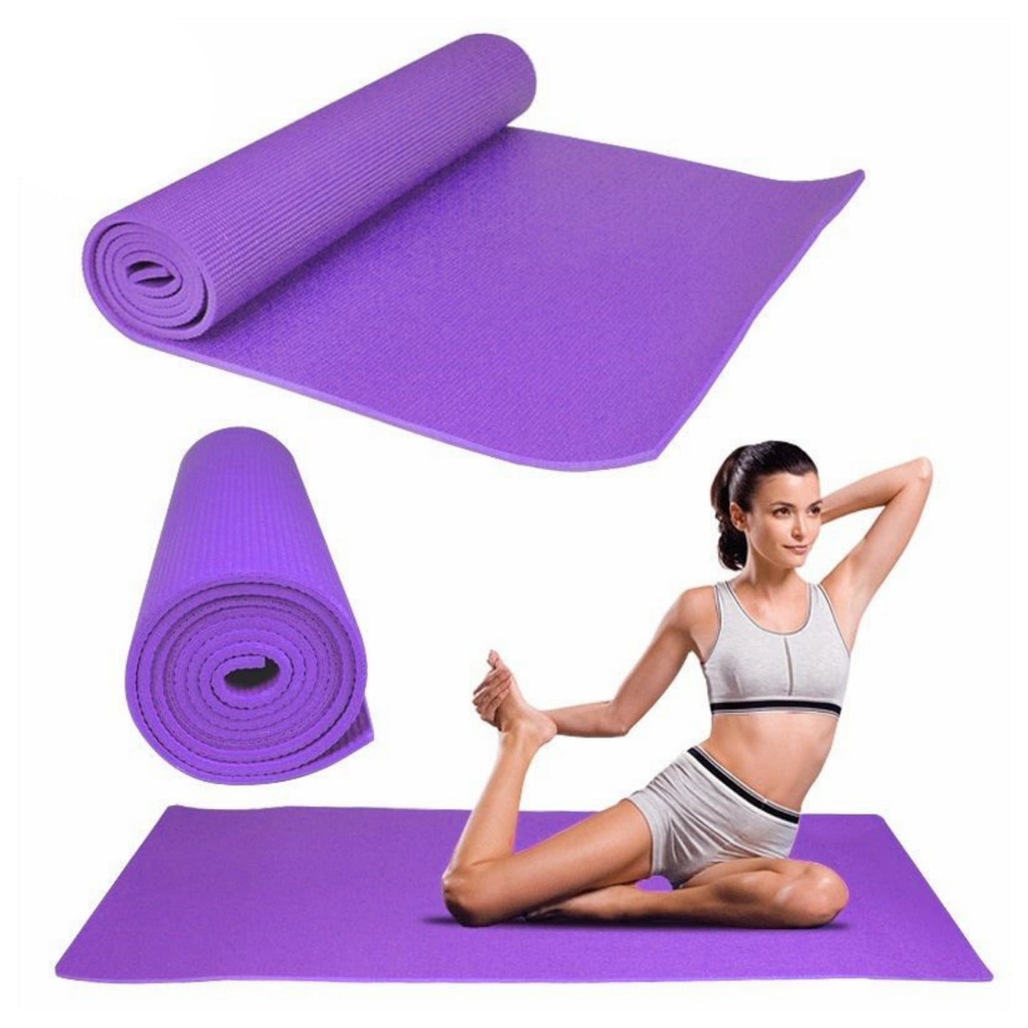 Non‑Slip Extra‑Thick NBR Foam Yoga Mat 15 mm – Eco‑Friendly & Carry Strap – HIIT, Pilates, Gym, Floor & Wellness