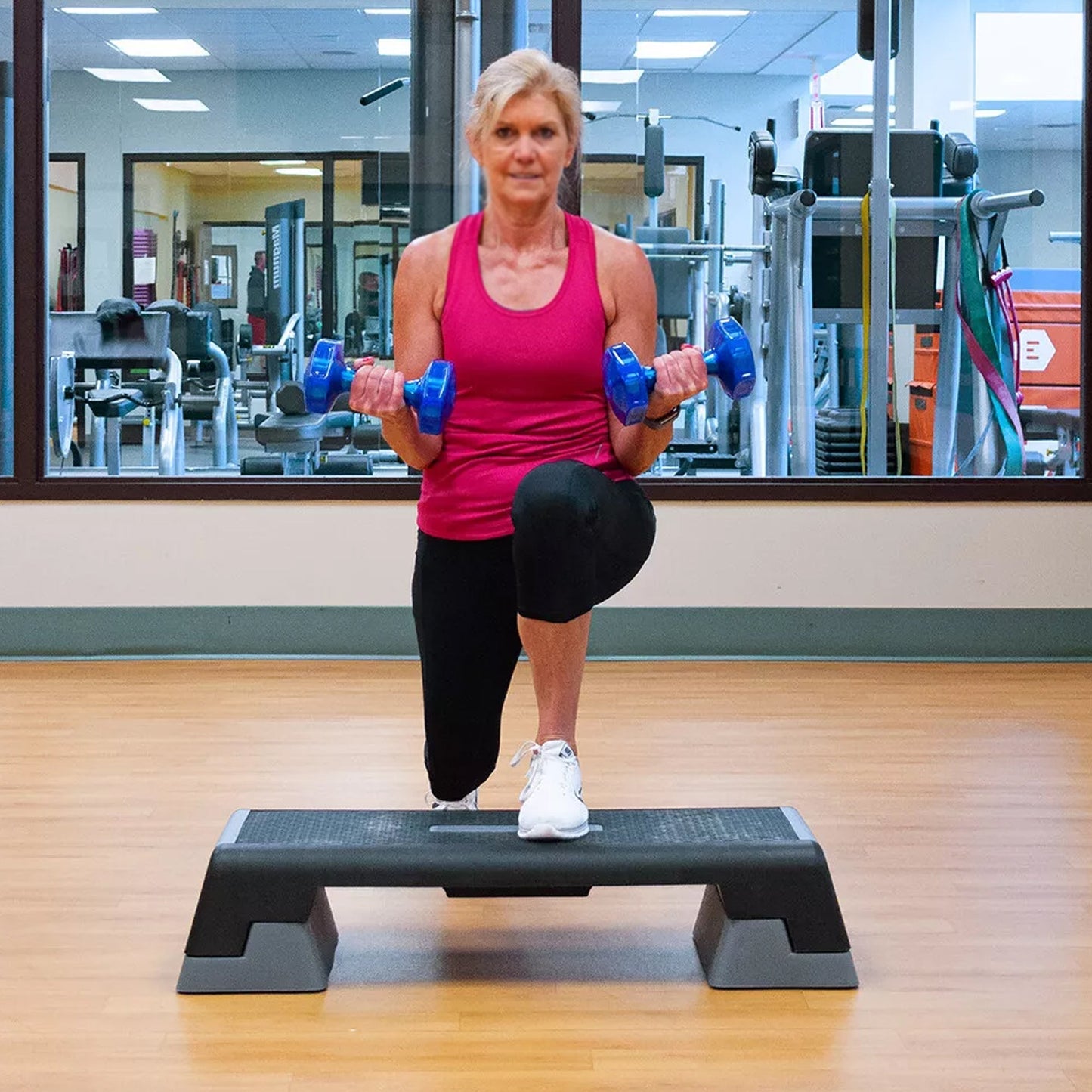 Adjustable Aerobic Step Platform –  Non‑Slip Surface, 4–6″ Height, Home Gym Cardio & Yoga, Space‑Saving Fitness Stepper