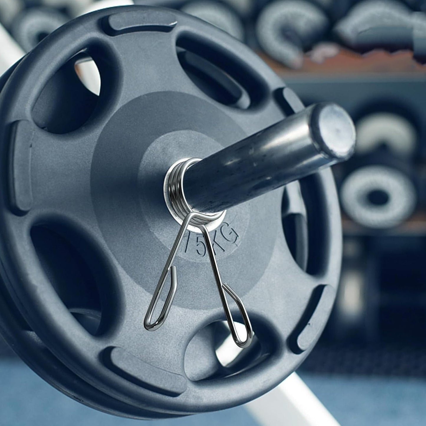 Olympic 2" Spring Collars (Pair) – Secure Chrome Barbell Clips for 50mm Olympic Bars