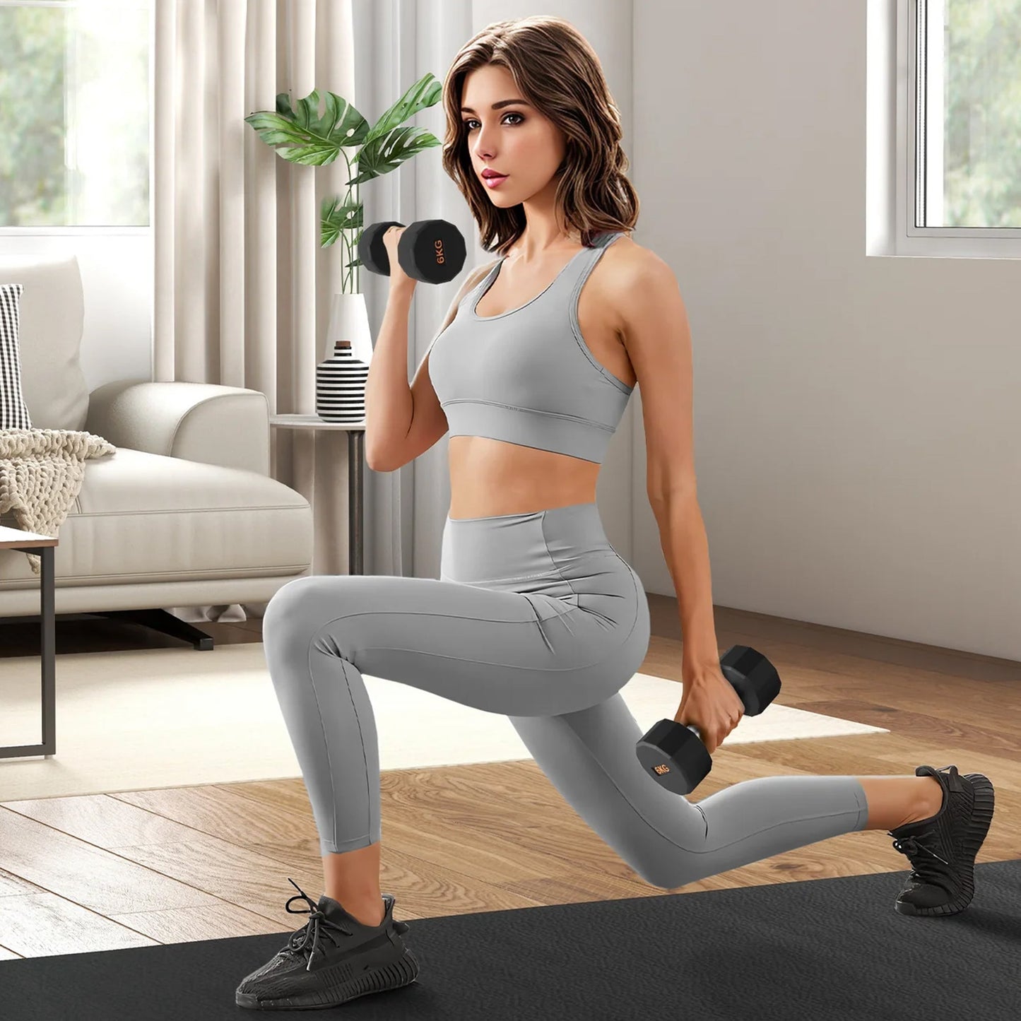 Round Hex Dumbbell – Anti‑Roll Stability for Home & Commercial Workouts