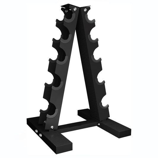 Neoprene Dumbbell Tree Rack Stand – 3/5 Tier Compact Dumbbell Holder | Vertical Steel Weight Rack with Rubber Feet | Neoprene Dumbbell Organizer for Home Gym Use