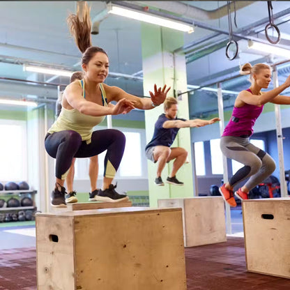 3-in-1 Wooden Plyometric Jump Box – Premium Wood Plyo Box for Strength, Agility & Jump Training | Multipurpose Exercise Step for Home & Gym Workouts