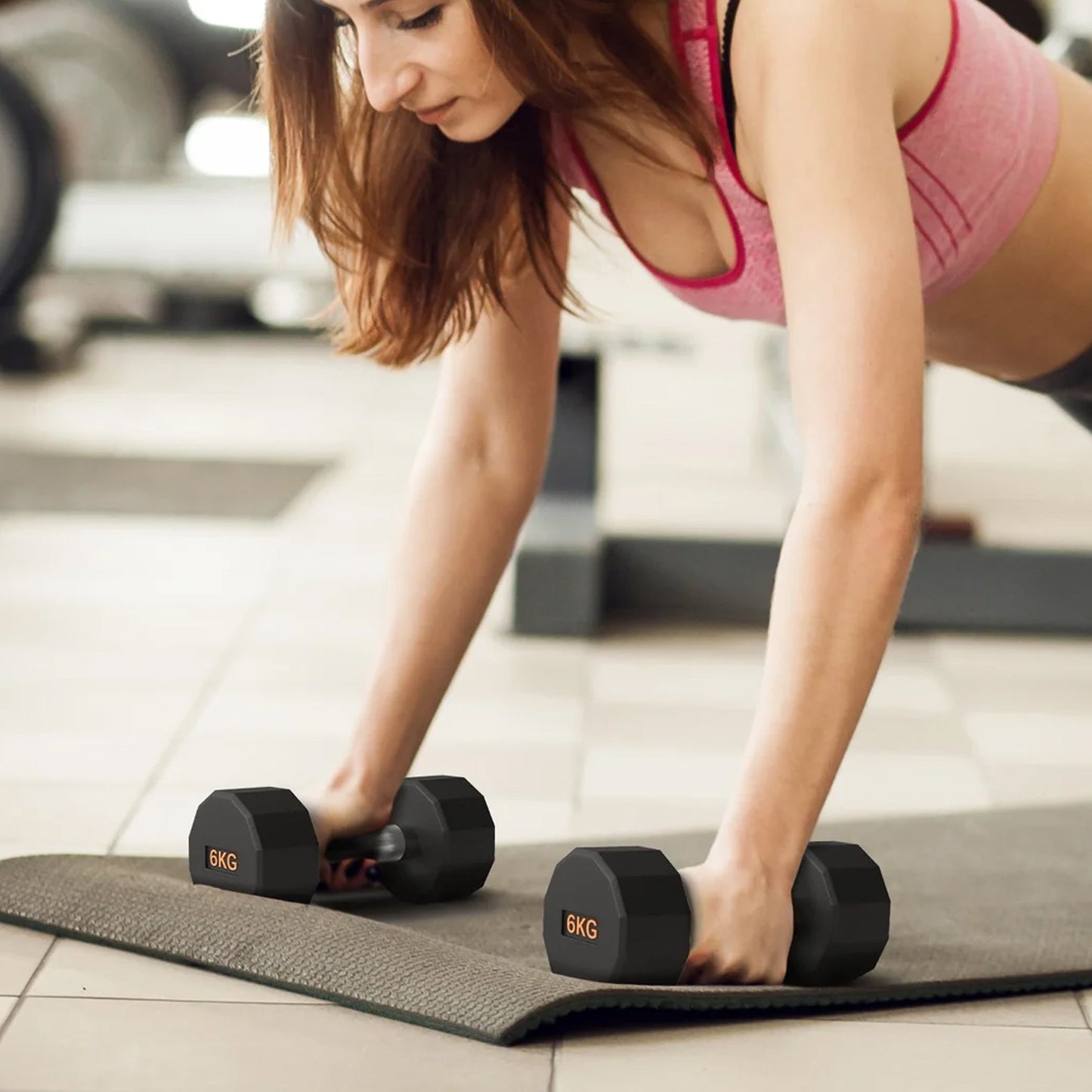 Round Hex Dumbbell – Anti‑Roll Stability for Home & Commercial Workouts