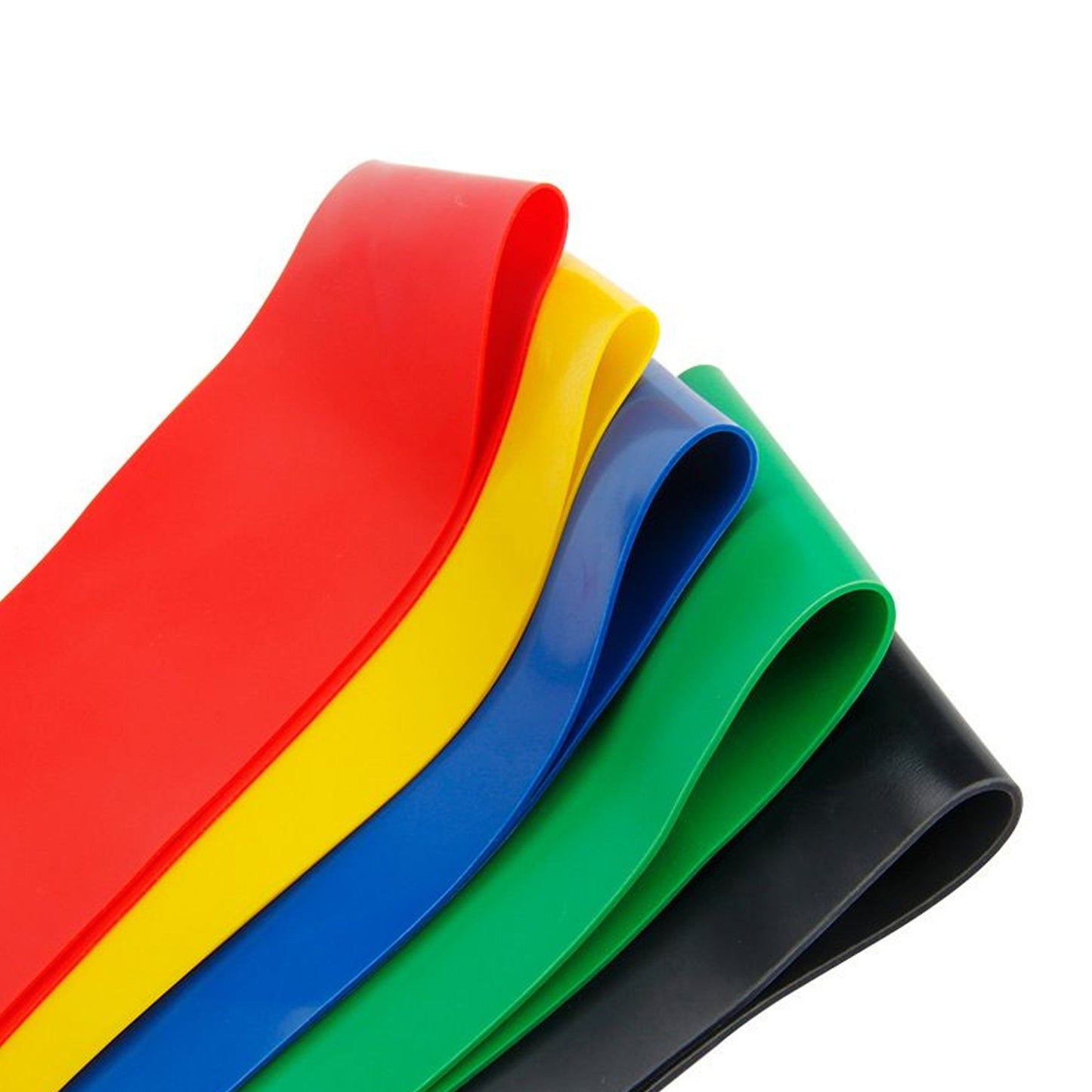 Resistance Loop Bands Set – Natural Latex, 5 Color-Coded Levels, Anti-Slip Grip, Home Fitness & Pilates