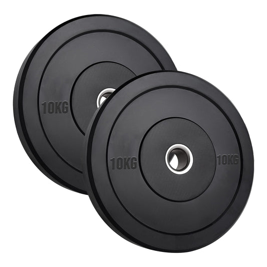 Olympic Heavy‑Duty Rubber Bumper Plates – Durable Black Rubber Finish – Olympic Plate Set for Strength Training & Weightlifting – Ideal Home Gym Setup