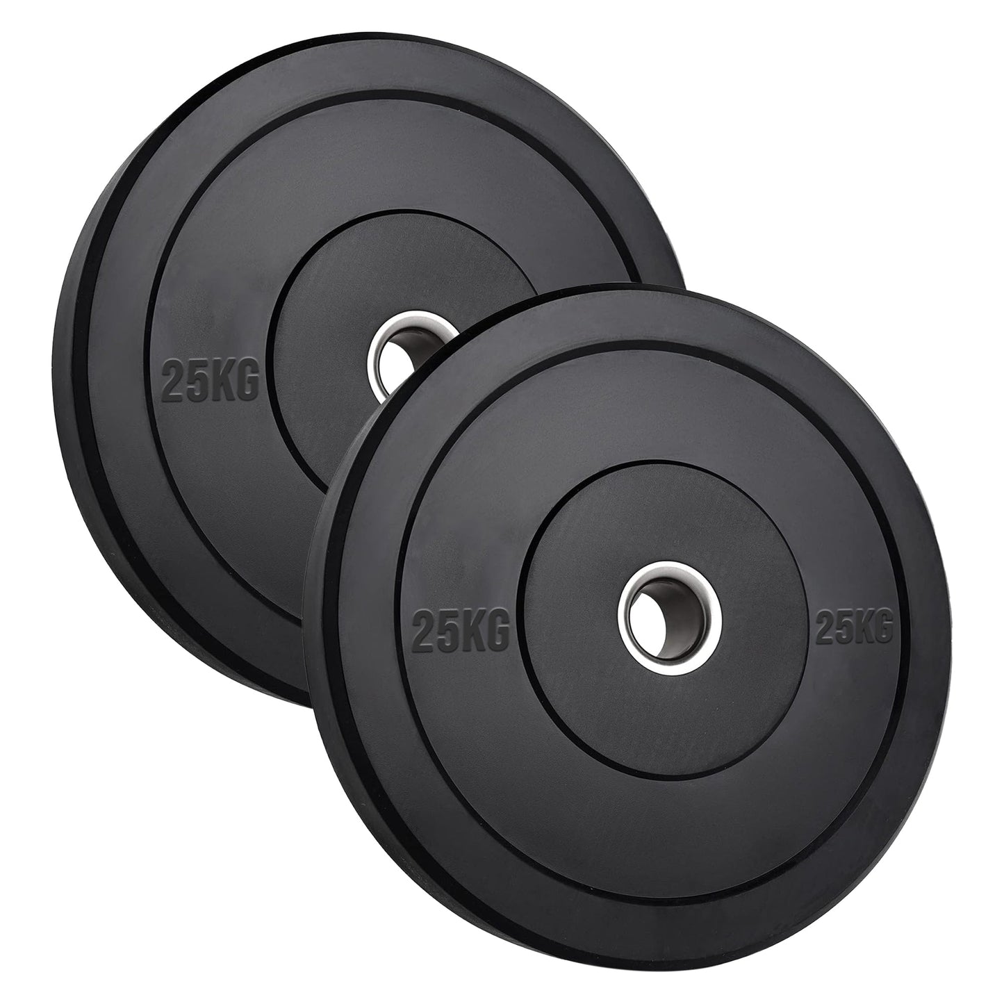 Olympic Heavy‑Duty Rubber Bumper Plates – Durable Black Rubber Finish – Olympic Plate Set for Strength Training & Weightlifting – Ideal Home Gym Setup