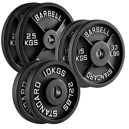 Cast Iron Weight Plates | Heavy-Duty Discs for Strength Training & Home Gyms | Available in Singles, Pairs & Sets | Durable Dumbbell Plates for Lifting & Fitness