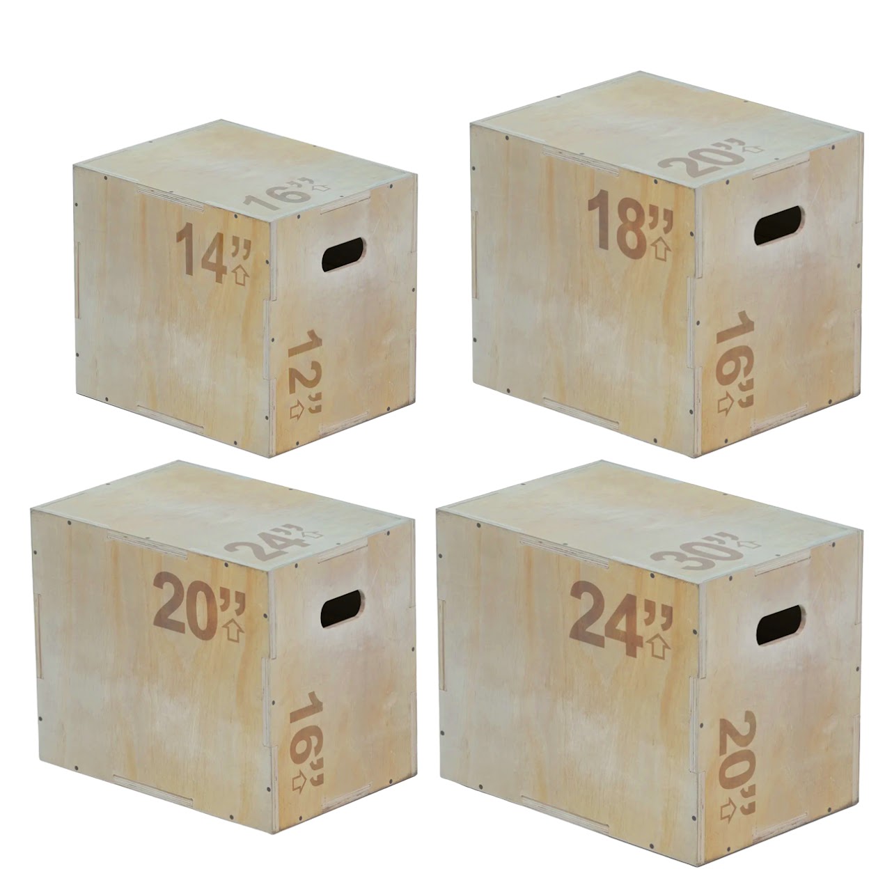 3-in-1 Wooden Plyometric Jump Box – Premium Wood Plyo Box for Strength, Agility & Jump Training | Multipurpose Exercise Step for Home & Gym Workouts