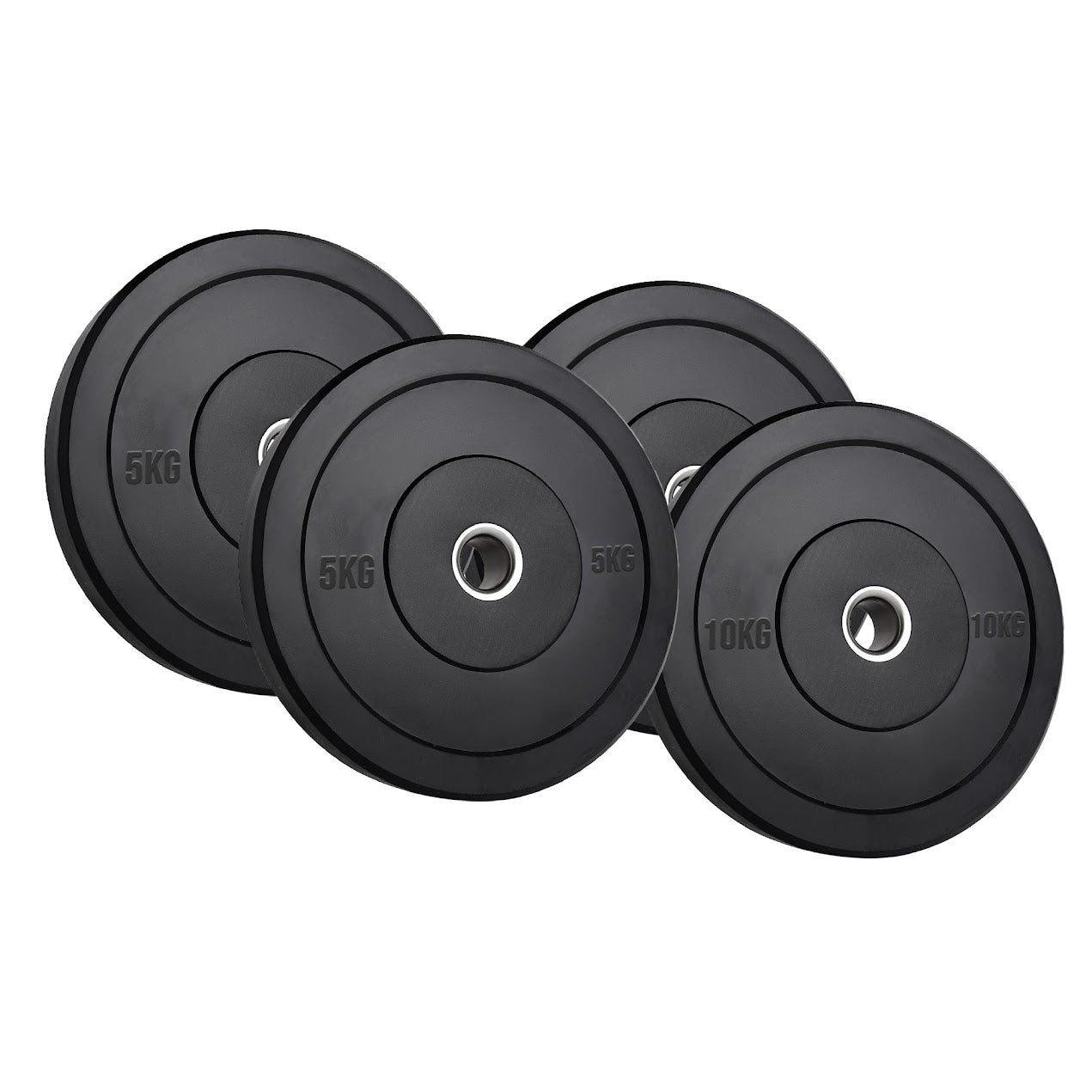 Olympic Heavy‑Duty Rubber Bumper Plates – Durable Black Rubber Finish – Olympic Plate Set for Strength Training & Weightlifting – Ideal Home Gym Setup