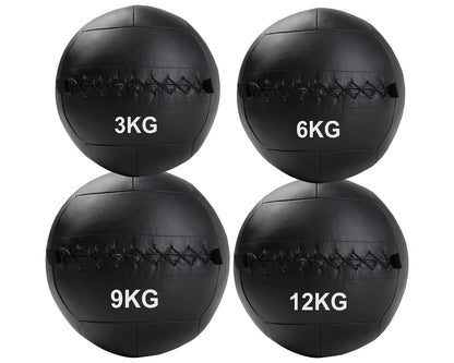 Durable No‑Bounce PVC Wall Ball Medicine Ball | Textured Grip | Explosive Power Training | Home Gym Cross‑Training (3 kg–12 kg)