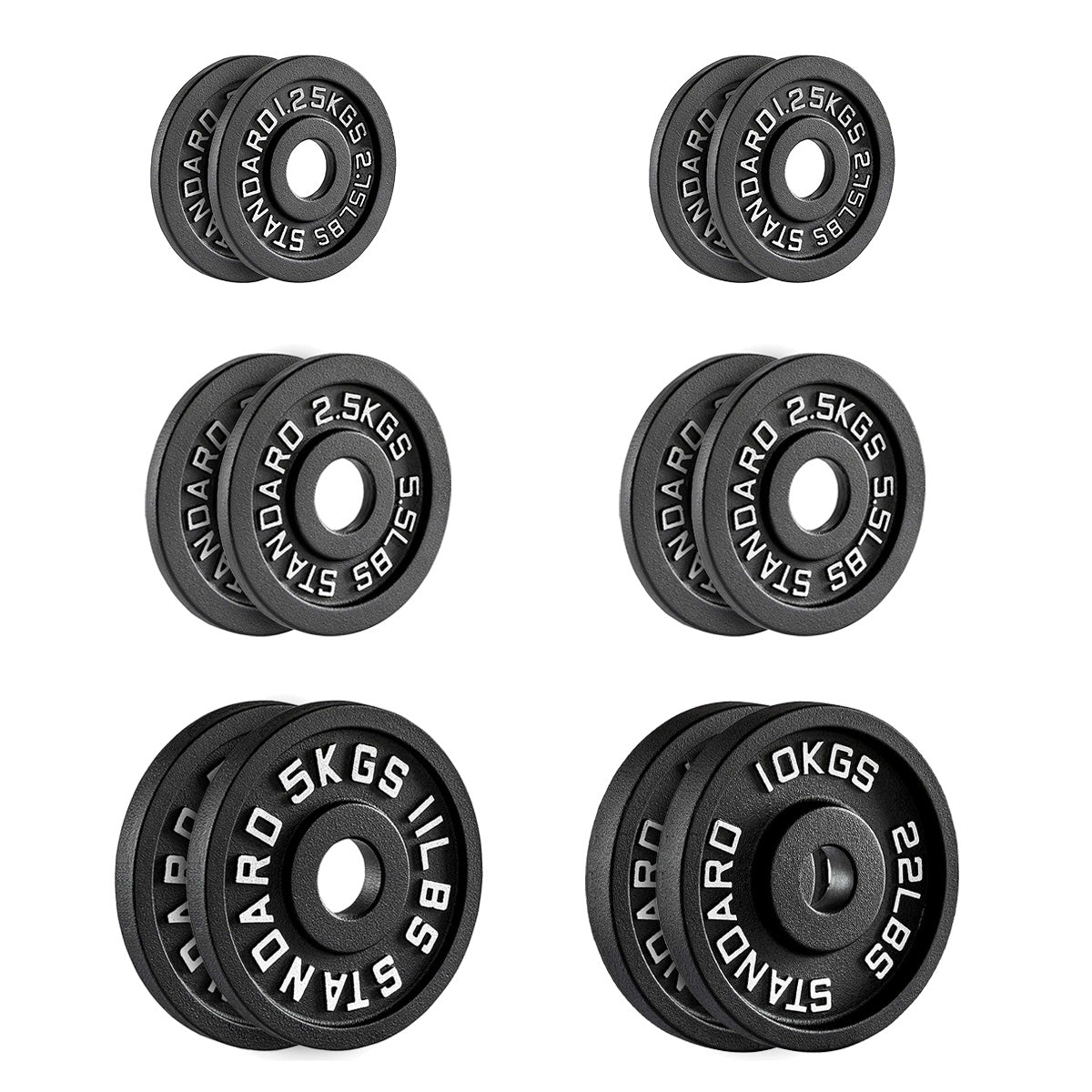 Cast Iron Weight Plates | Heavy-Duty Discs for Strength Training & Home Gyms | Available in Singles, Pairs & Sets | Durable Dumbbell Plates for Lifting & Fitness
