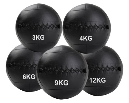 Durable No‑Bounce PVC Wall Ball Medicine Ball | Textured Grip | Explosive Power Training | Home Gym Cross‑Training (3 kg–12 kg)
