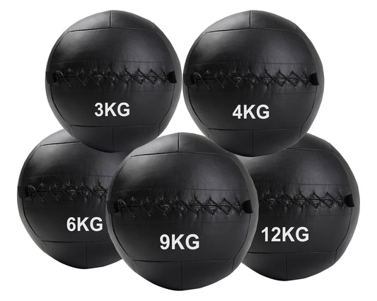 Durable No‑Bounce PVC Wall Ball Medicine Ball | Textured Grip | Explosive Power Training | Home Gym Cross‑Training (3 kg–12 kg)