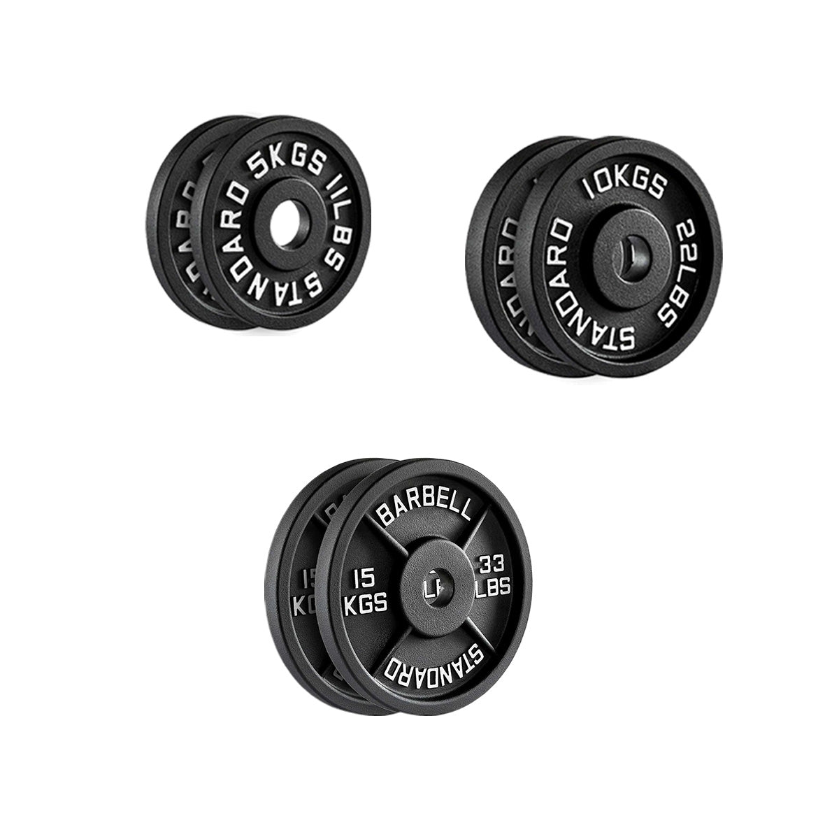 Cast Iron Weight Plates | Heavy-Duty Discs for Strength Training & Home Gyms | Available in Singles, Pairs & Sets | Durable Dumbbell Plates for Lifting & Fitness