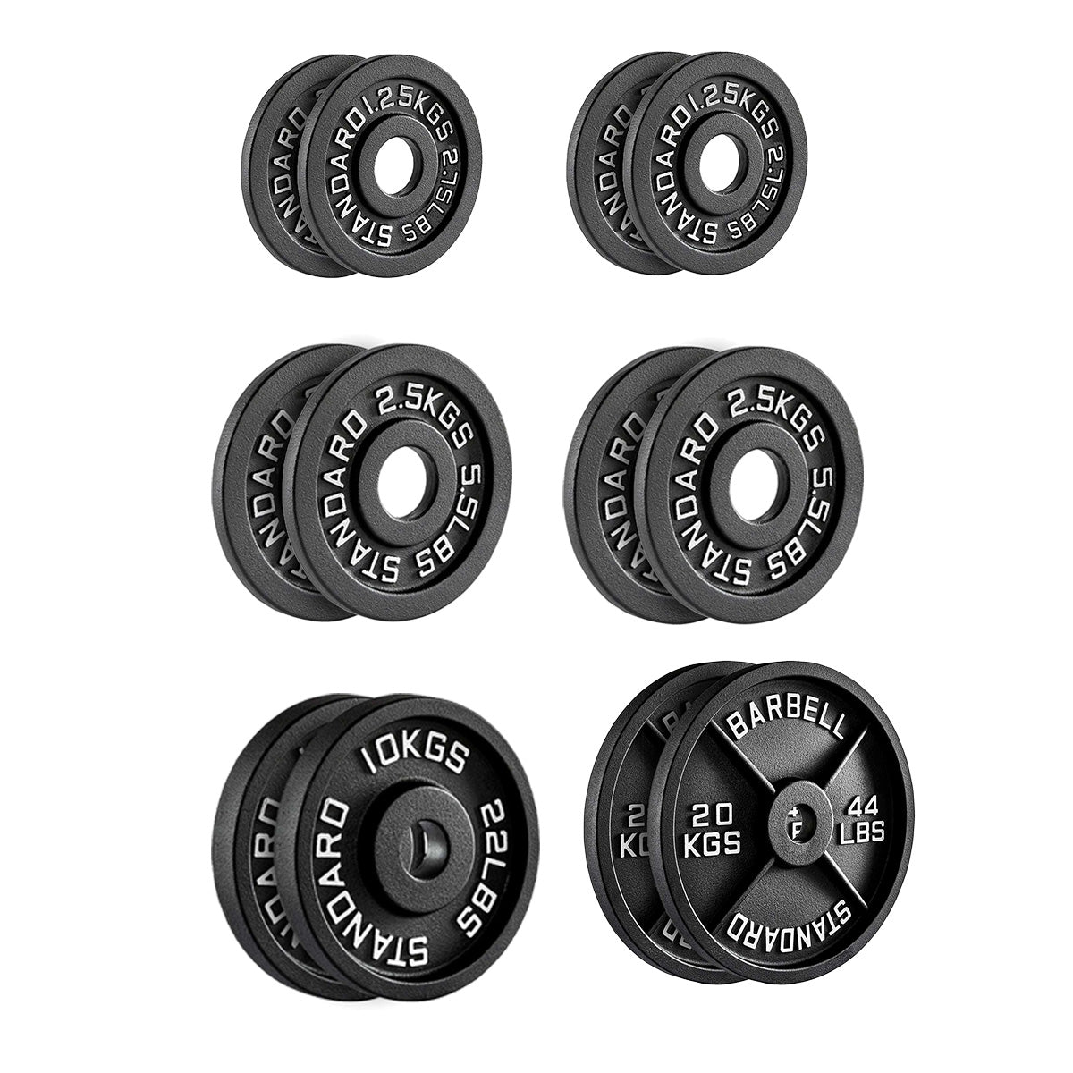 Cast Iron Weight Plates | Heavy-Duty Discs for Strength Training & Home Gyms | Available in Singles, Pairs & Sets | Durable Dumbbell Plates for Lifting & Fitness