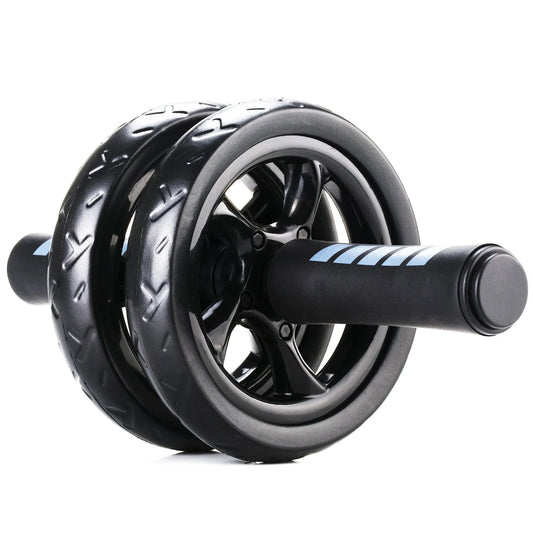 Black ab roller on a white background