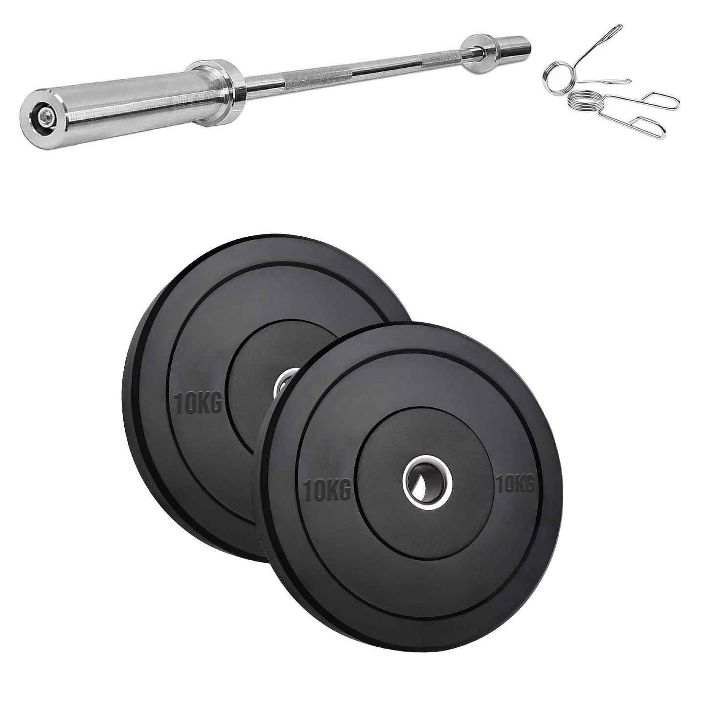 Olympic Heavy‑Duty Rubber Bumper Plates – Durable Black Rubber Finish – Olympic Plate Set for Strength Training & Weightlifting – Ideal Home Gym Setup