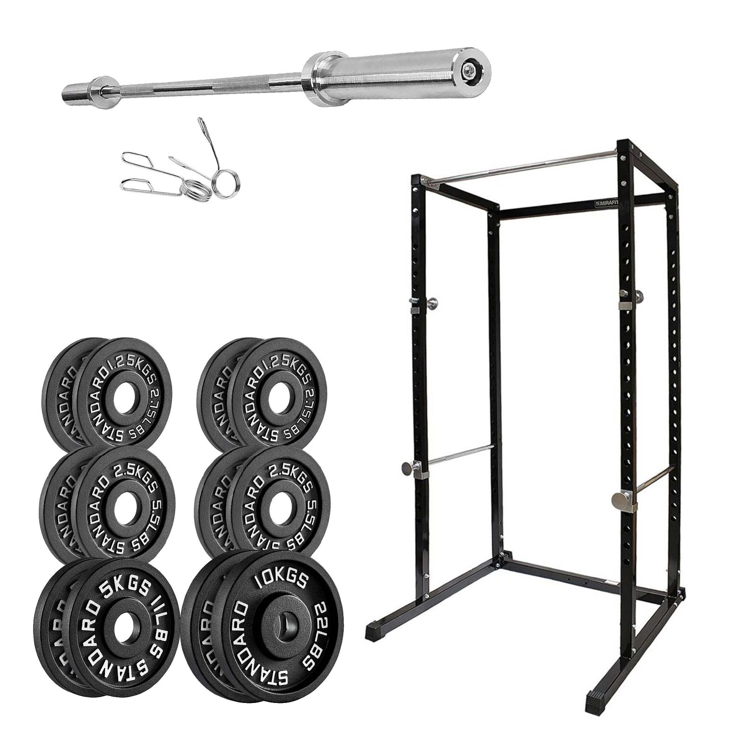 Heavy-Duty Adjustable G100 Power Rack Cage with Pull-Up Bar – Strength Training Station for Home Gym, Squats, Bench Press & Versatile Workouts