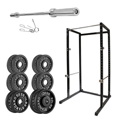 Heavy-Duty Adjustable G100 Power Rack Cage with Pull-Up Bar – Strength Training Station for Home Gym, Squats, Bench Press & Versatile Workouts