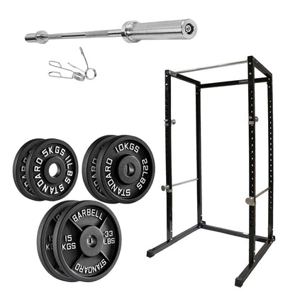 Heavy-Duty Adjustable G100 Power Rack Cage with Pull-Up Bar – Strength Training Station for Home Gym, Squats, Bench Press & Versatile Workouts