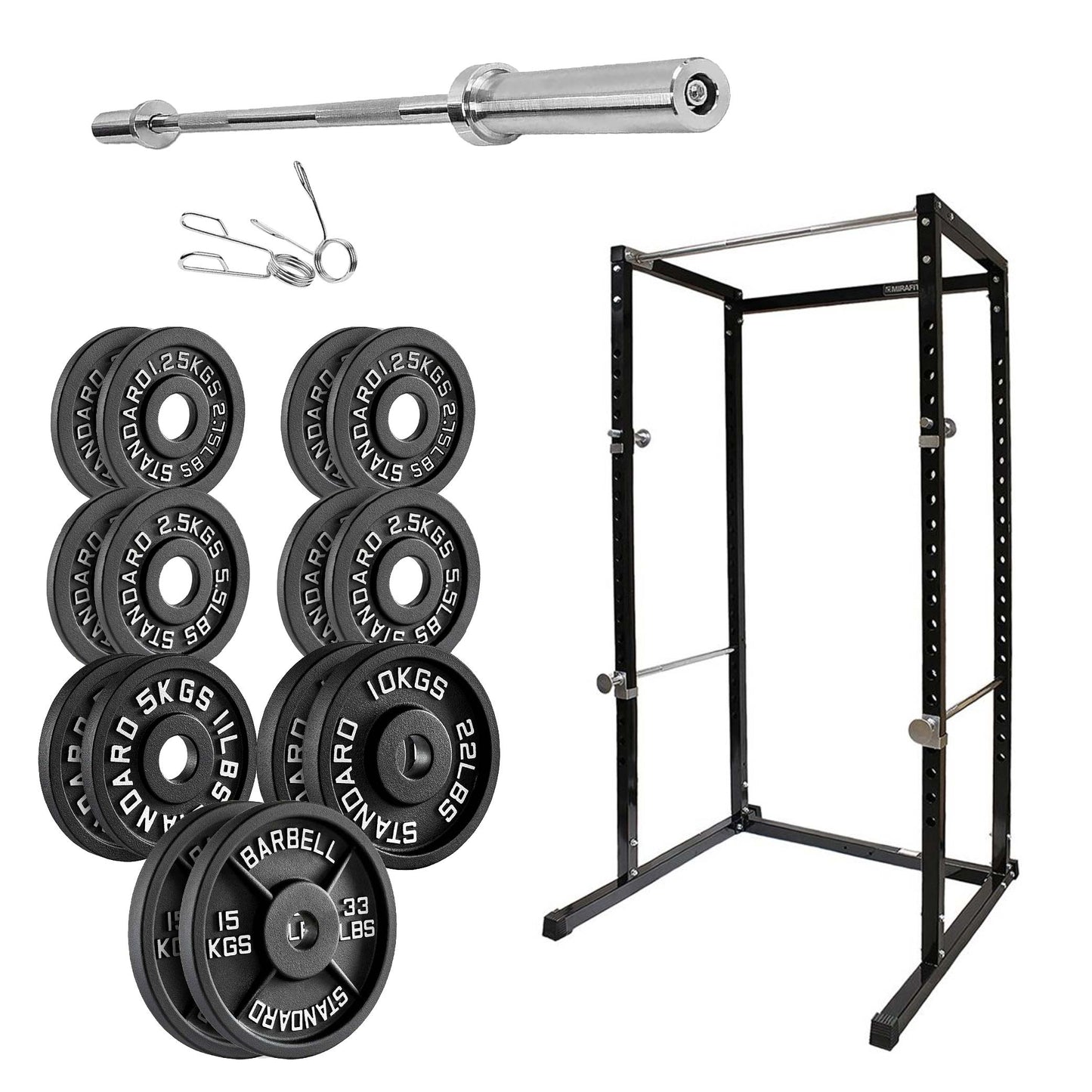 Heavy-Duty Adjustable G100 Power Rack Cage with Pull-Up Bar – Strength Training Station for Home Gym, Squats, Bench Press & Versatile Workouts