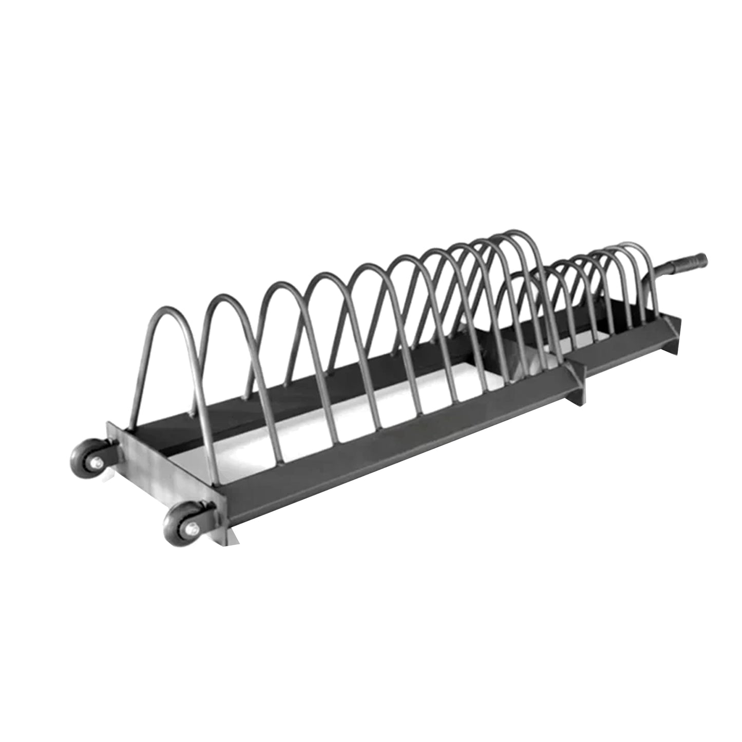 Metal dish rack on a white background
