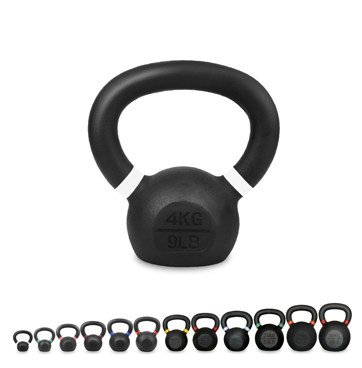 Cast Iron Kettlebell – Durable Cast Iron Finish, Ergonomic Grip, Versatile Strength Training for Home Gym