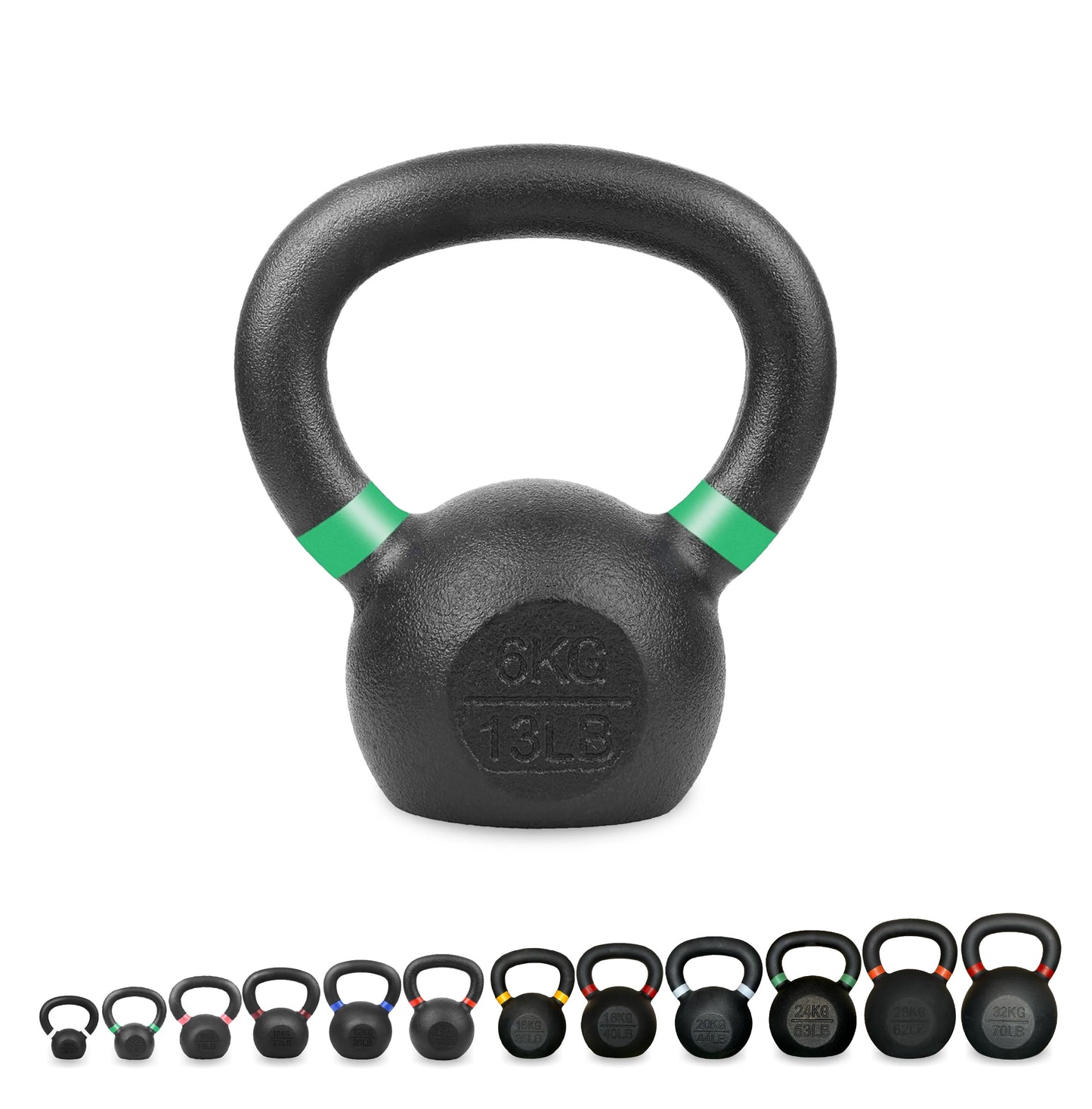 Cast Iron Kettlebell – Durable Cast Iron Finish, Ergonomic Grip, Versatile Strength Training for Home Gym