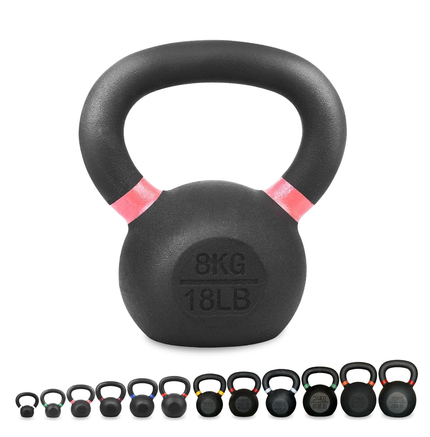 Cast Iron Kettlebell – Durable Cast Iron Finish, Ergonomic Grip, Versatile Strength Training for Home Gym