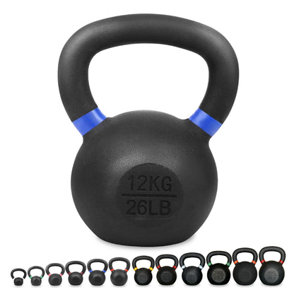 Cast Iron Kettlebell – Durable Cast Iron Finish, Ergonomic Grip, Versatile Strength Training for Home Gym