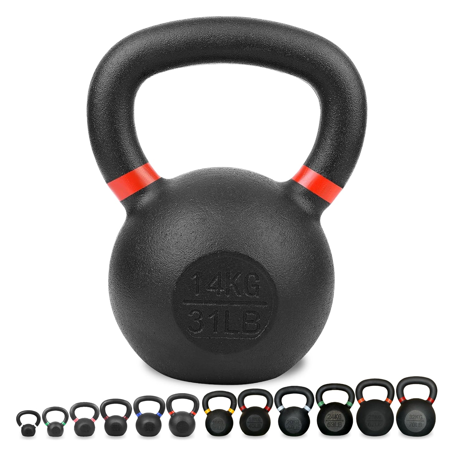 Cast Iron Kettlebell – Durable Cast Iron Finish, Ergonomic Grip, Versatile Strength Training for Home Gym