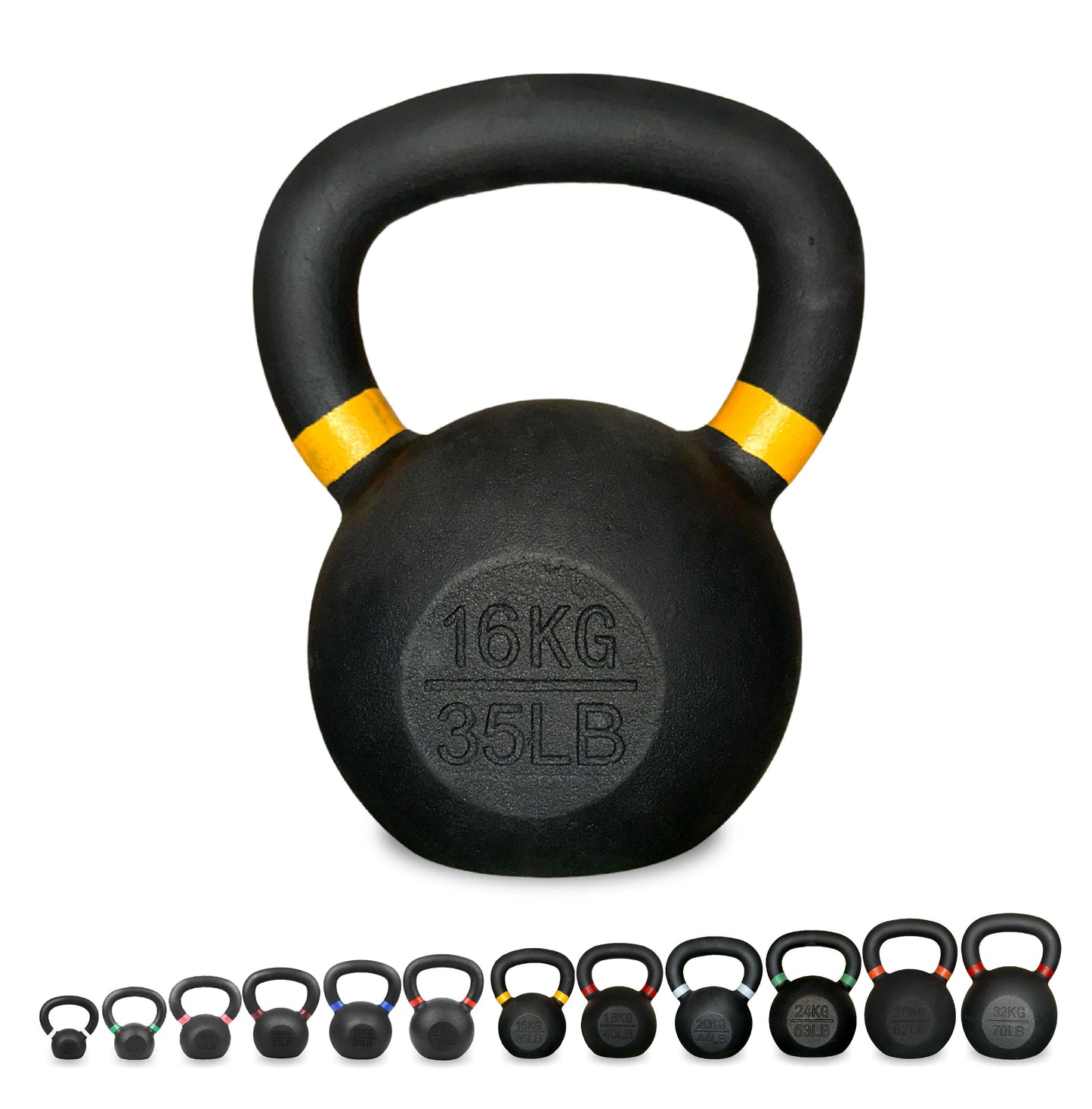 Cast Iron Kettlebell – Durable Cast Iron Finish, Ergonomic Grip, Versatile Strength Training for Home Gym