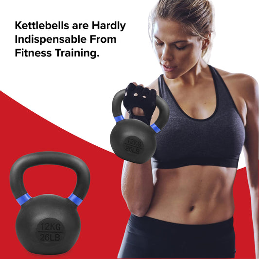 Cast Iron Kettlebell – Durable Cast Iron Finish, Ergonomic Grip, Versatile Strength Training for Home Gym