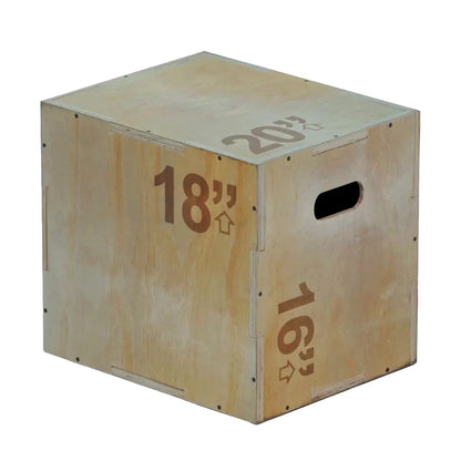 One Wooden box on a white background