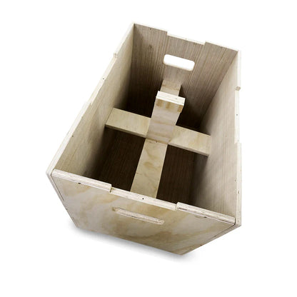One Wooden box on a white background
