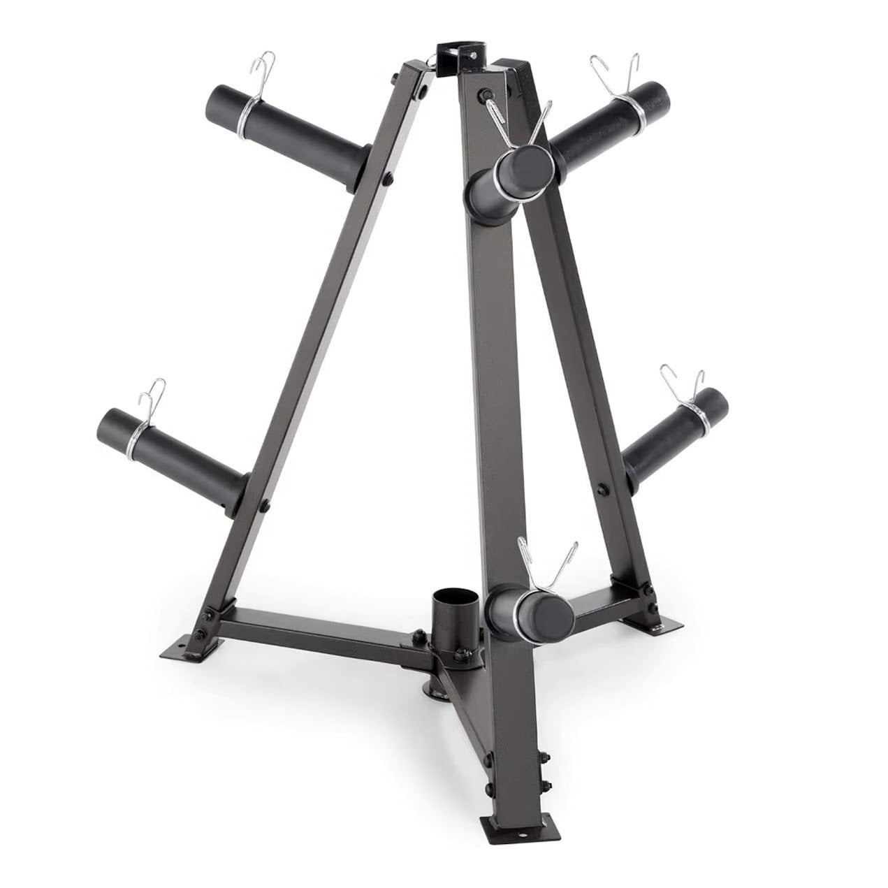 Vertical Weight & Dumbbell Storage Rack – Heavy‑Duty Steel Frame with 6 Clamps – Holds 300 kg Weight Plates & Dumbbells – Space‑Saving Home Gym Organizer