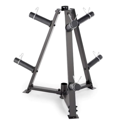 Vertical Weight & Dumbbell Storage Rack – Heavy‑Duty Steel Frame with 6 Clamps – Holds 300 kg Weight Plates & Dumbbells – Space‑Saving Home Gym Organizer