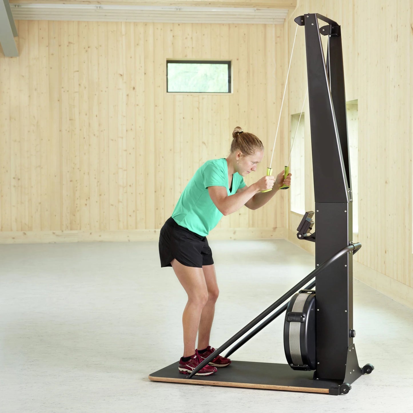 Digital display on a piece of exercise equipment with blurred background