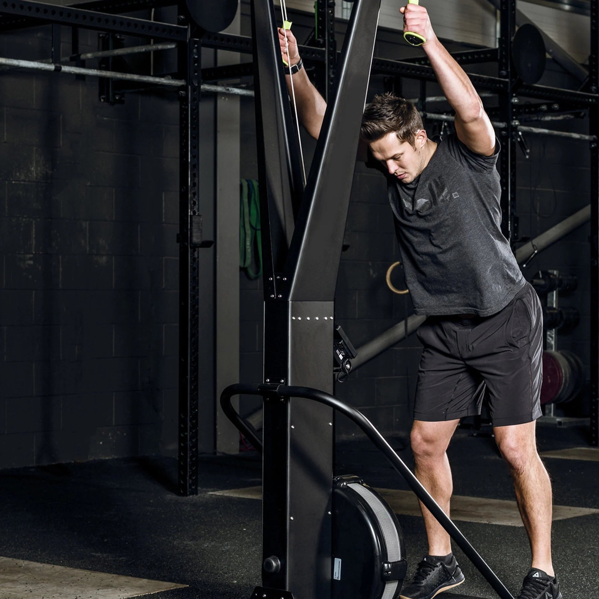 Digital display on a piece of exercise equipment with blurred background