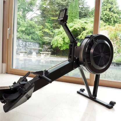 Silent Air Rowing Machine – 10-Level Resistance Rower with Foldable Frame, Smart Monitor & Comfort Seat for Home Fitness