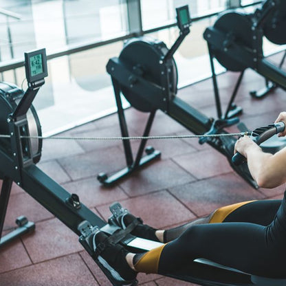 Silent Air Rowing Machine – 10-Level Resistance Rower with Foldable Frame, Smart Monitor & Comfort Seat for Home Fitness
