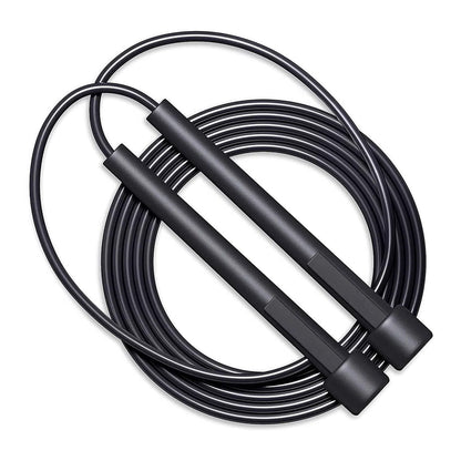 Adjustable Black Skipping Rope – Ergonomic Grip for Cardio & HIIT – Compact Home Gym Fitness