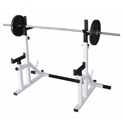 Bench Press Rack 2.0 & Adjustable Squat – Heavy‑Duty 50 × 50 mm Steel, 13 Height & 10 Width Settings – Home Gym Compact Strength Station