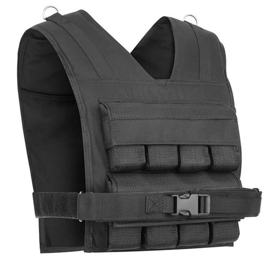 Strength Training Weighted Vest 30kg – Adjustable Load with Removable Metal Blocks, Reflective Safety Strips & Snug Fit for Running, Cardio & Workouts