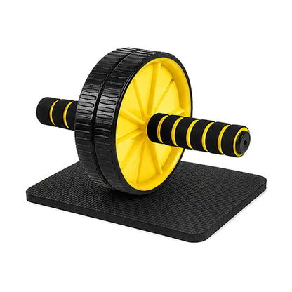 Double‑Wheel Ab Roller & Mat with Non‑Slip Foam Handles & Extra‑Thick Knee Pad – Dual‑Wheel Core Strength Trainer for Home Gym Workouts